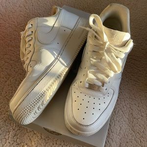 All White Air Force Sneakers